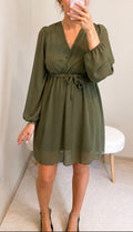 Robe courte Kaki