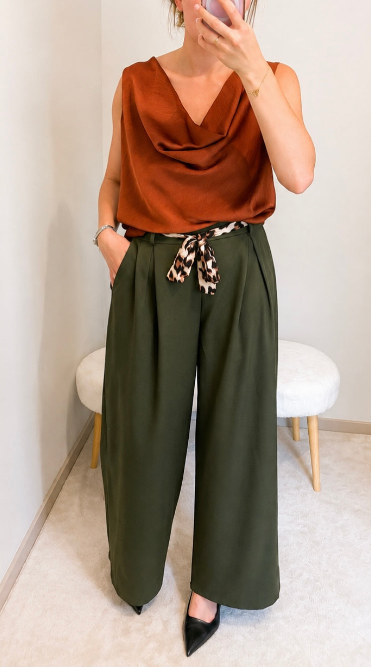 Pantalon kaki fluide